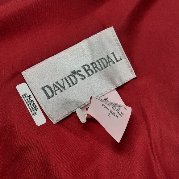 David's Bridal Dress Womens Size 2 Red - Picture 4 of 7